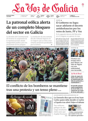 Cover of La Voz de Galicia (Ferrol)