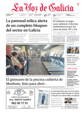 Cover of La Voz de Galicia (Monforte)