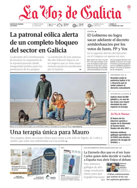 Cover of La Voz de Galicia (Ourense)