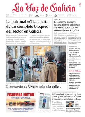 Cover of La Voz de Galicia (Viveiro)