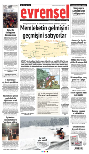 Cover of Evrensel Gazetesi
