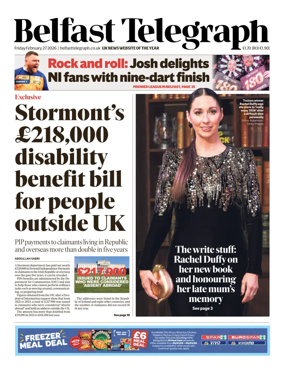 Cover of Belfast Telegraph