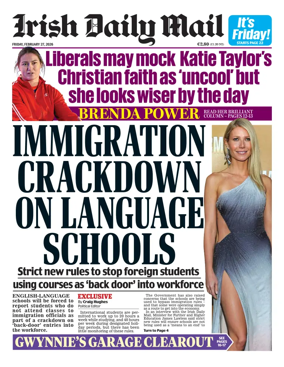 Cover of Irish Daily Mail