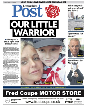 Cover of Lancashire Evening Post