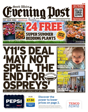 Cover of South Wales Evening Post