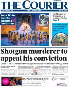 Cover of The Courier & Advertiser (Perth and Perthshire Edition)