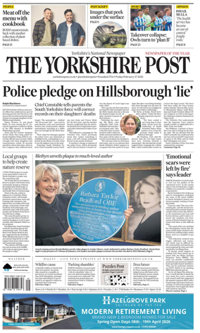 Cover of Yorkshire Post