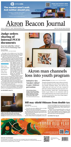Cover of Akron Beacon Journal
