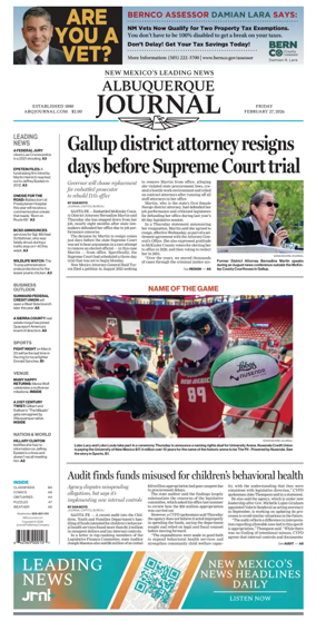 Cover of Albuquerque Journal