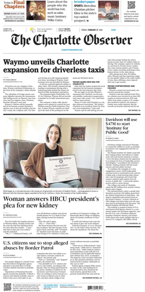 Cover of The Charlotte Observer