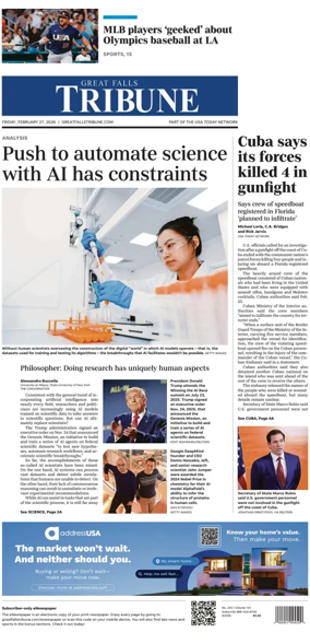 Cover of Great Falls Tribune