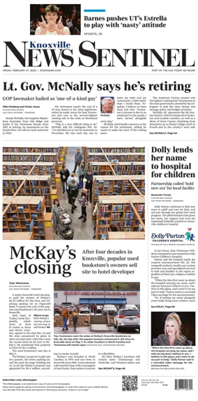 Cover of Knoxville News Sentinel