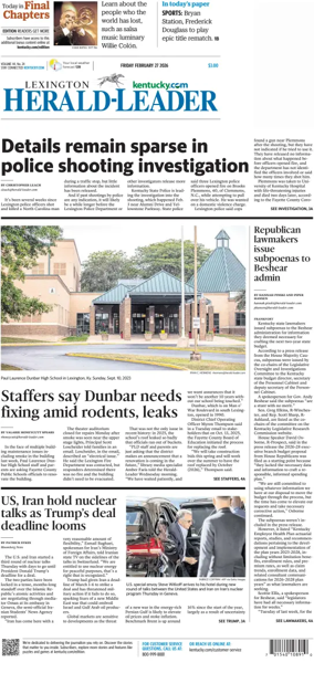 Cover of Lexington Herald-Leader