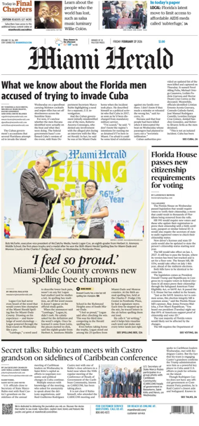 Cover of Miami Herald