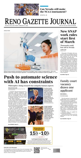 Cover of Reno Gazette Journal