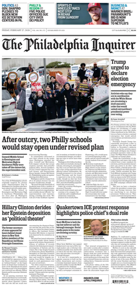 Cover of The Philadelphia Inquirer (South Jersey edition)