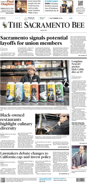 Cover of The Sacramento Bee