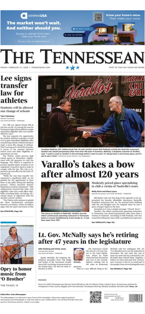 Cover of The Tennessean
