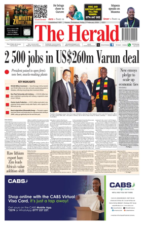 Cover of The Herald (Zimbabwe)