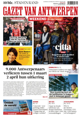 Cover of Gazet van Antwerpen Stad en Rand