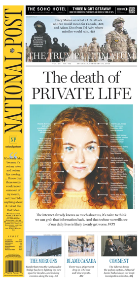 Cover of National Post - (Latest Edition)