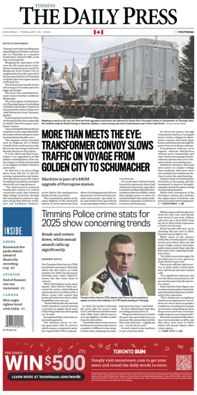 Cover of The Daily Press (Timmins)