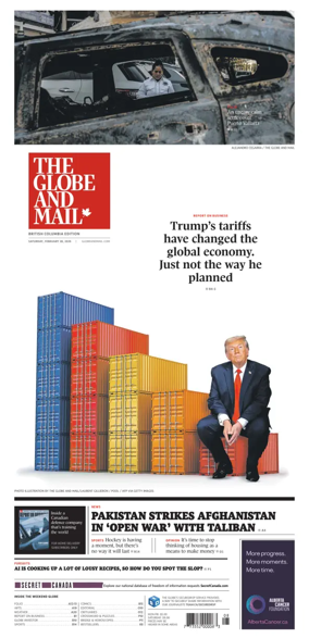 Cover of The Globe and Mail (BC Edition)