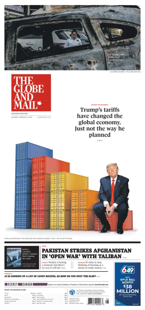 Cover of The Globe and Mail (Ontario Edition)