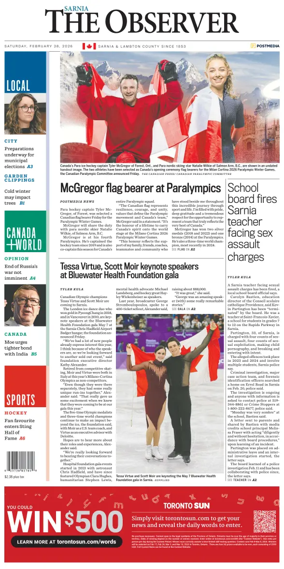 Cover of The Observer (Sarnia)