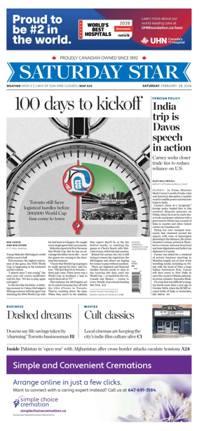 Cover of Toronto Star