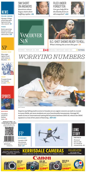 Cover of Vancouver Sun