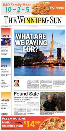 Cover of Winnipeg Sun