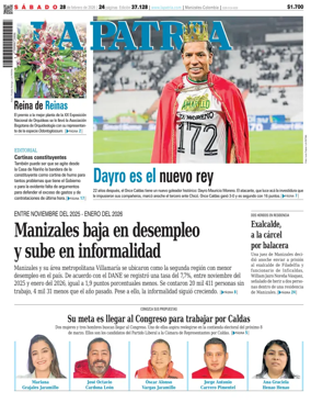 Cover of La Patria (Colombia)