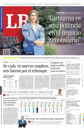 Cover of La Republica (Colombia)