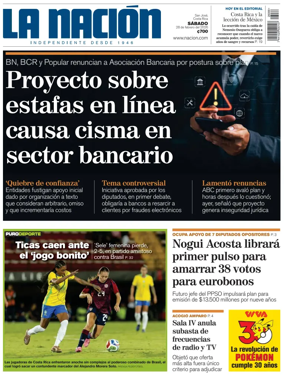 Cover of La Nacion (Costa Rica)