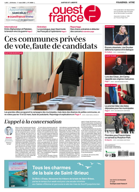 Cover of Ouest-France (Fougeres Vitre)