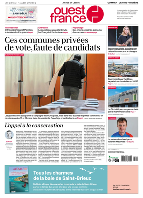 Cover of Ouest-France (Quimper Centre-Finistere)