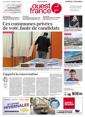 Cover of Ouest-France (Quimperle Concarneau)