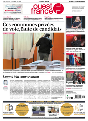 Cover of Ouest France (Redon / Pays de Vilaine)