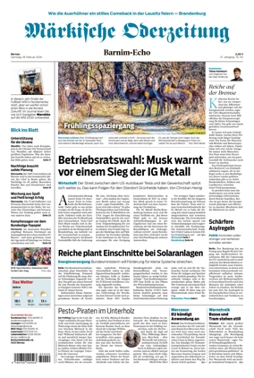 Cover of Markische Oderzeitung Bernau