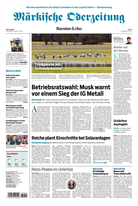 Cover of Markische Oderzeitung Eberswalde