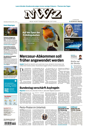 Cover of NWZ – Neue Wurttembergische Zeitung