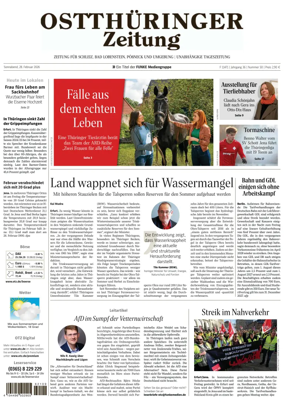 Cover of Ostthuringer Zeitung (Bad Lobenstein)