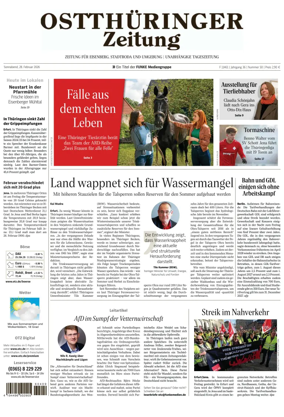 Cover of Ostthuringer Zeitung (Saale-Holzland-Kreis)