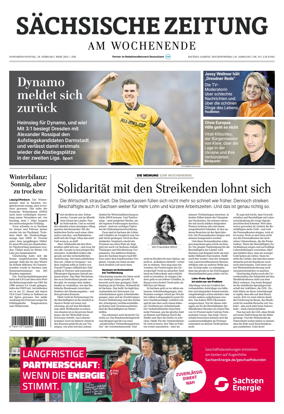 Cover of Sachsische Zeitung (Bautzen Kamenz & Bischofswerda)