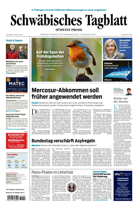 Cover of Schwabisches Tagblatt - Tubinger Chronik