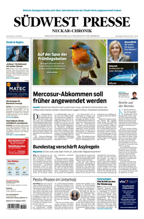 Cover of SUDWEST PRESSE - Neckar-Chronik