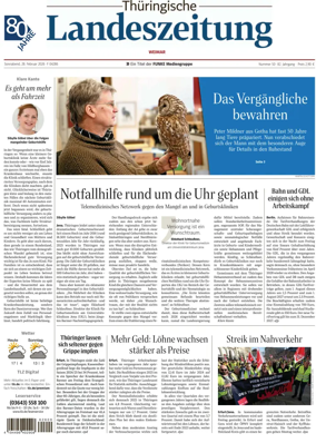 Cover of Thuringische Landeszeitung (Weimar)