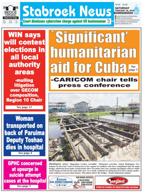 Cover of Stabroek News