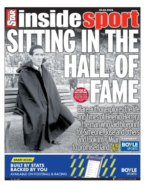 Cover of Irish Daily Star - Inside Sport